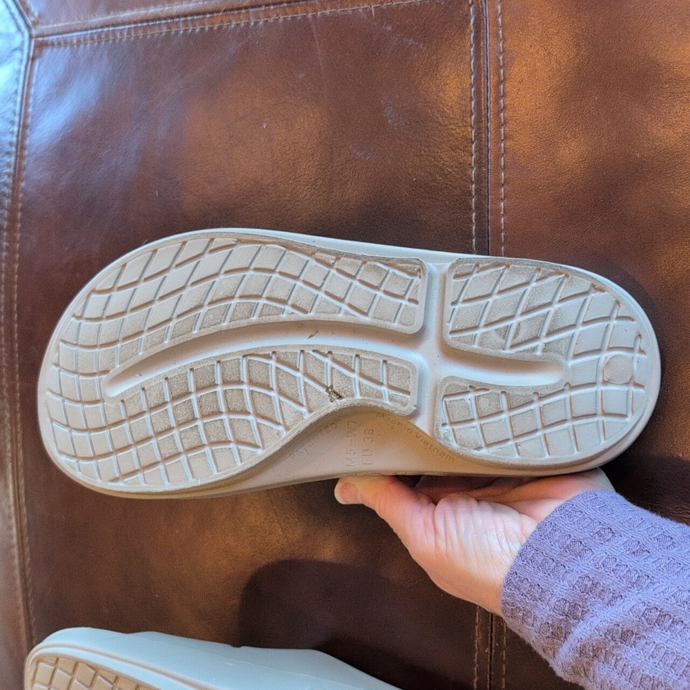 Oofos Grey Slides 7 - Picture 8 of 11